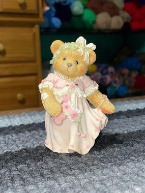 1995 Vintage Cherished Teddies "Marian - You're The Hero Of My Heart" figurine